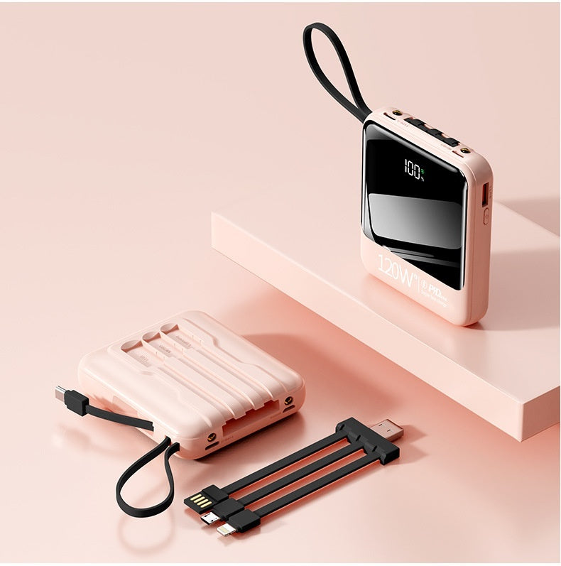 Power Bank Mini Compact Portable Mirror Fast Charging Large Capacity Mobile Power Supply